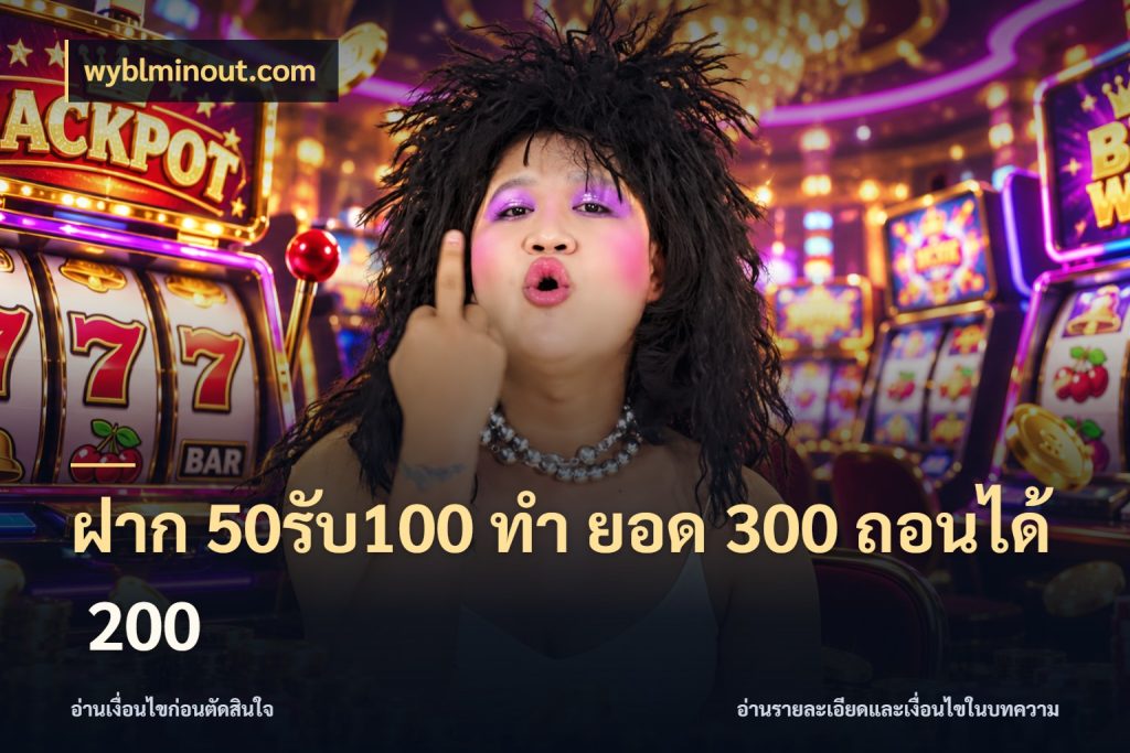 ฝาก 50รับ100 ทํา ยอด 300 ถอนได้ 200 จุดเด่นของเครดิตที่คนชอบเกมอยากรู้ ในมุม wyblminout.com