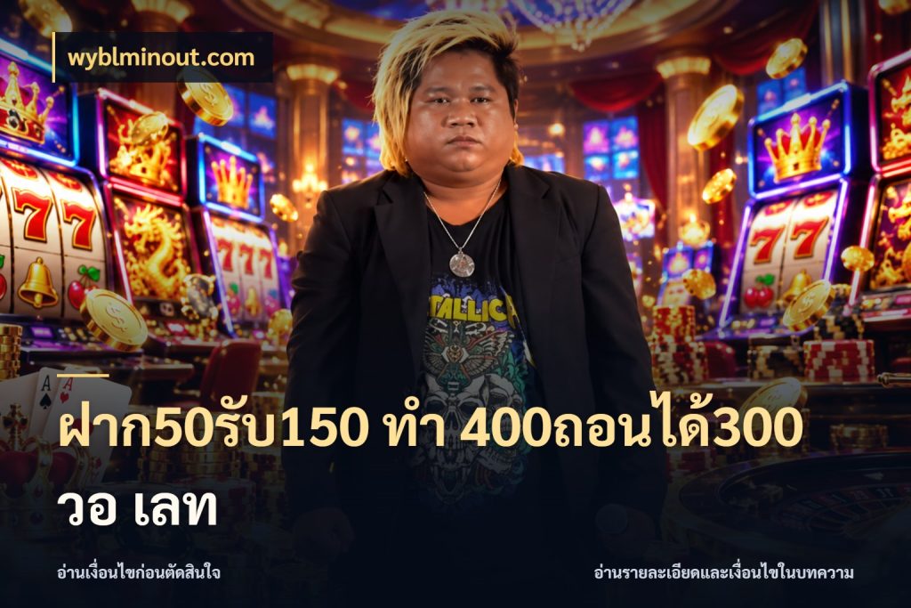 ฝาก50รับ150 ทํา 400ถอนได้300 วอ เลท wyblminout.com โปรยอดรับที่สายเกมสนใจ