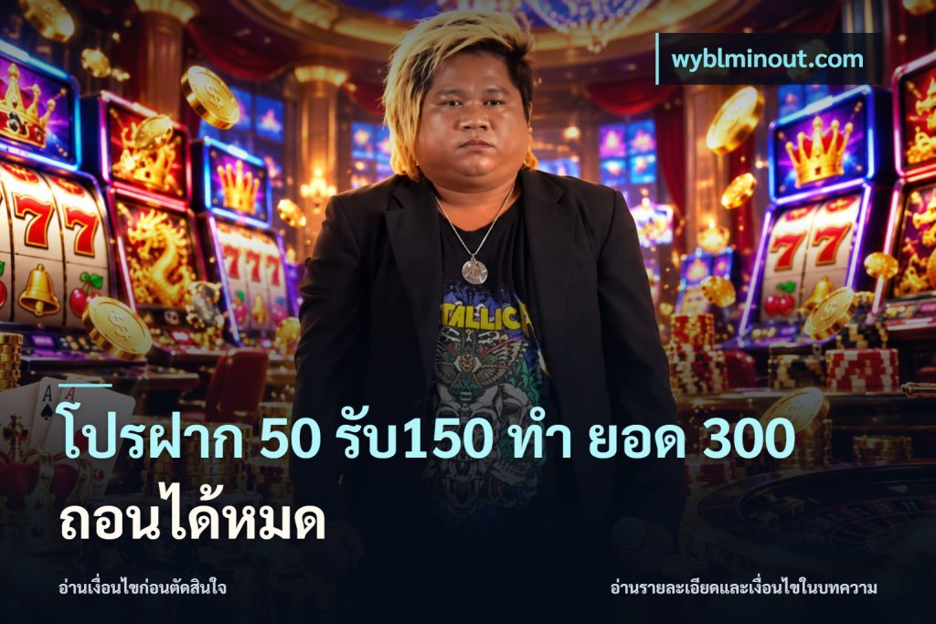 โปรฝาก 50 รับ150 ทํา ยอด 300 ถอนได้หมด