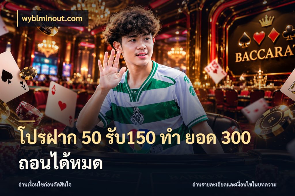 โปรฝาก 50 รับ150 ทํา ยอด 300 ถอนได้หมด รูปแบบโบนัสกับสิทธิ์ของสายเกม สไตล์ wyblminout.com