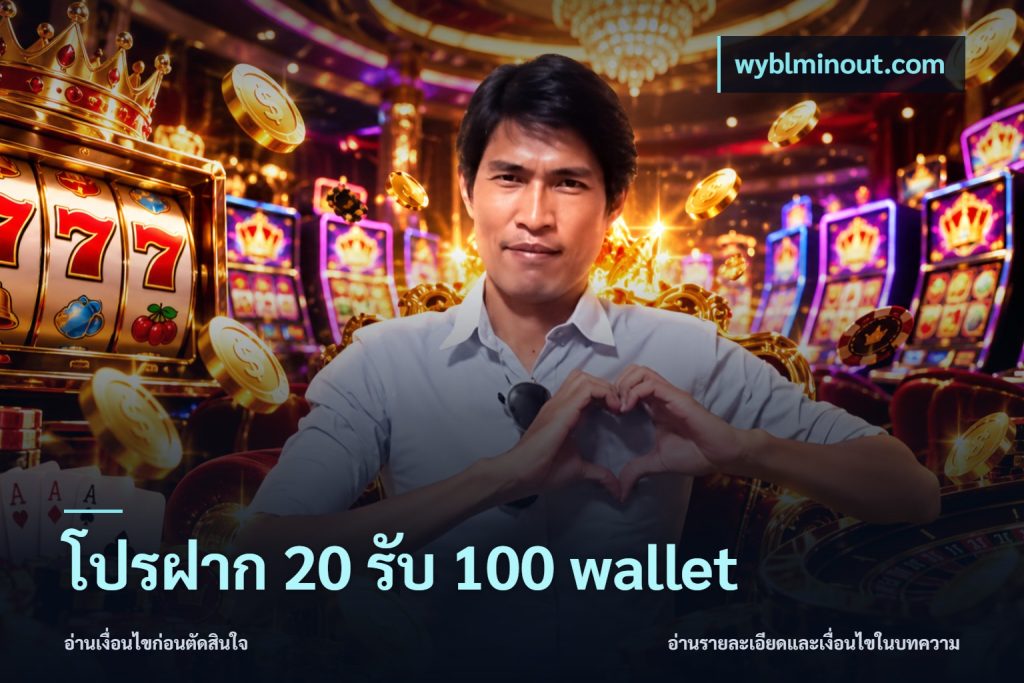 โปรฝาก 20 รับ 100 wallet