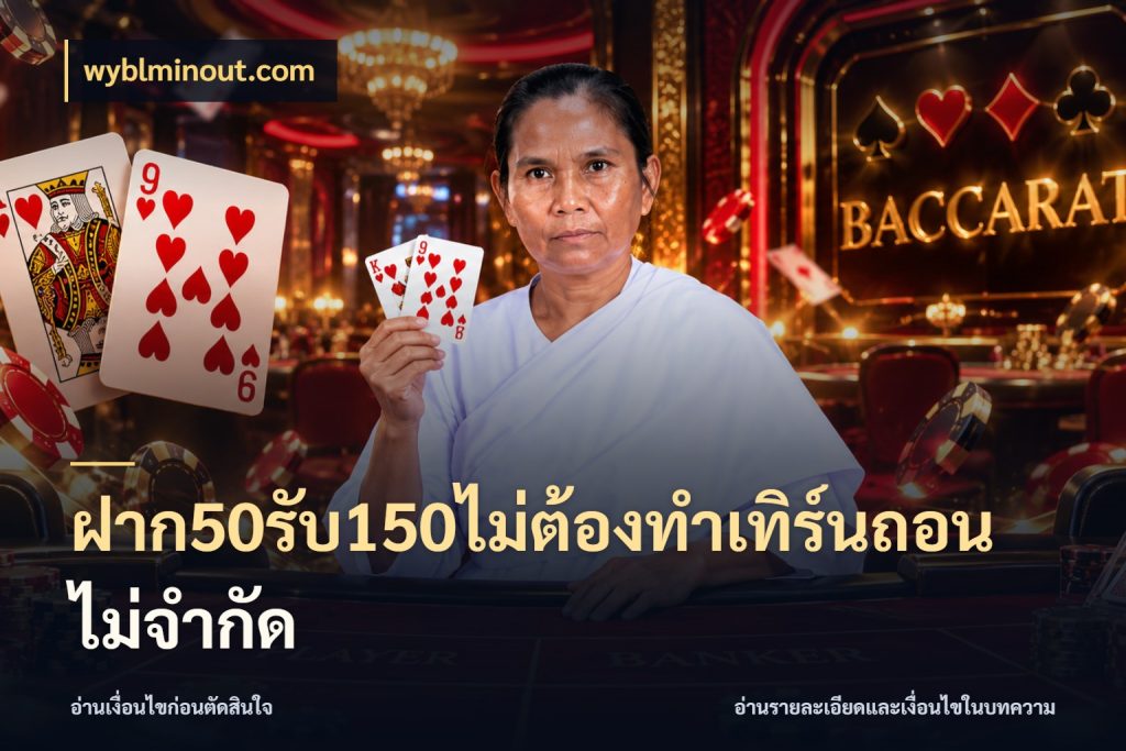 ฝาก50รับ150ไม่ต้องทําเทิร์นถอนไม่จํากัด wyblminout.com ยอดฝากและยอดรับในมุมของคนชอบลุ้น