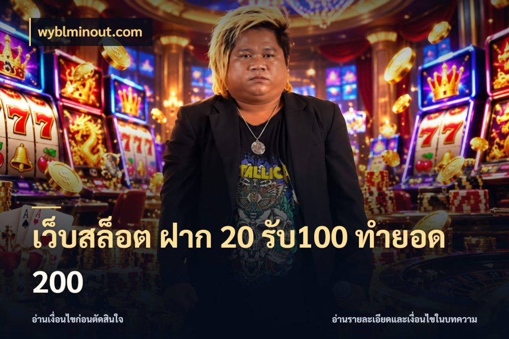 เว็บสล็อต ฝาก 20 รับ100 ทำยอด 200 โปรยอดรับที่สายเกมสนใจ สไตล์ wyblminout.com