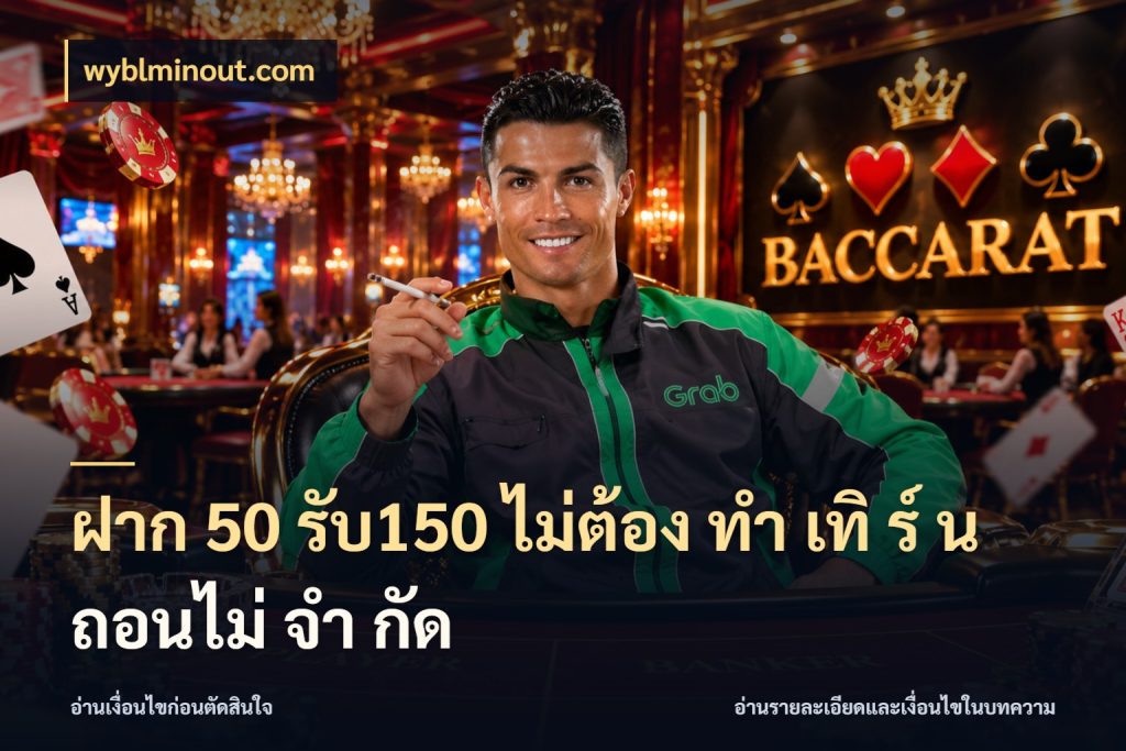 ฝาก 50 รับ150 ไม่ต้อง ทํา เทิ ร์ น ถอนไม่ จํา กัด สีสันของโปรฝากและยอดรับ กับ wyblminout.com