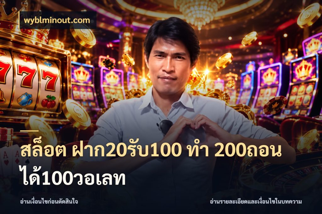สล็อต ฝาก20รับ100 ทํา 200ถอนได้100วอเลท สายโบนัสเลือกจังหวะสนุกได้อย่างไร กับ wyblminout.com