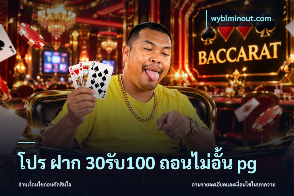 โปร ฝาก 30รับ100 ถอนไม่อั้น pg