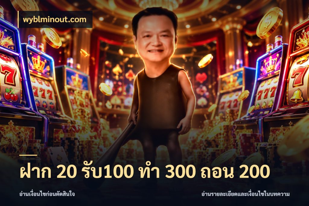 ฝาก 20 รับ100 ทํา 300 ถอน 200 โปรยอดรับที่สายเกมสนใจ ในมุม wyblminout.com