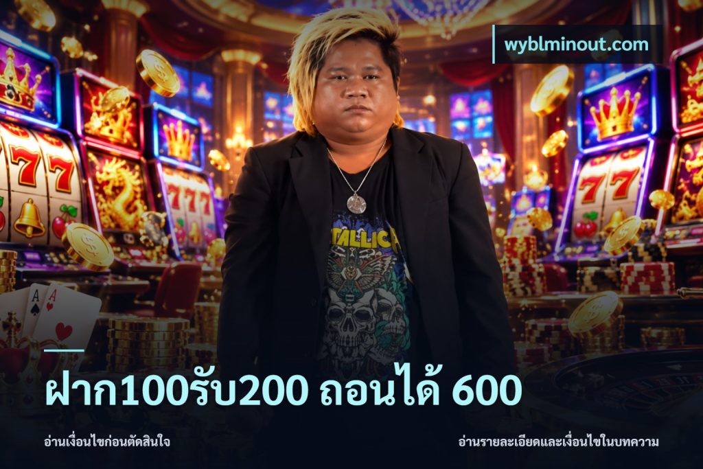 ฝาก100รับ200 ถอนได้ 600