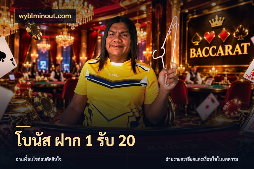 โบนัส ฝาก 1 รับ 20 โปรกับเกมที่ชอบเลือกให้ตรงสไตล์ กับ wyblminout.com