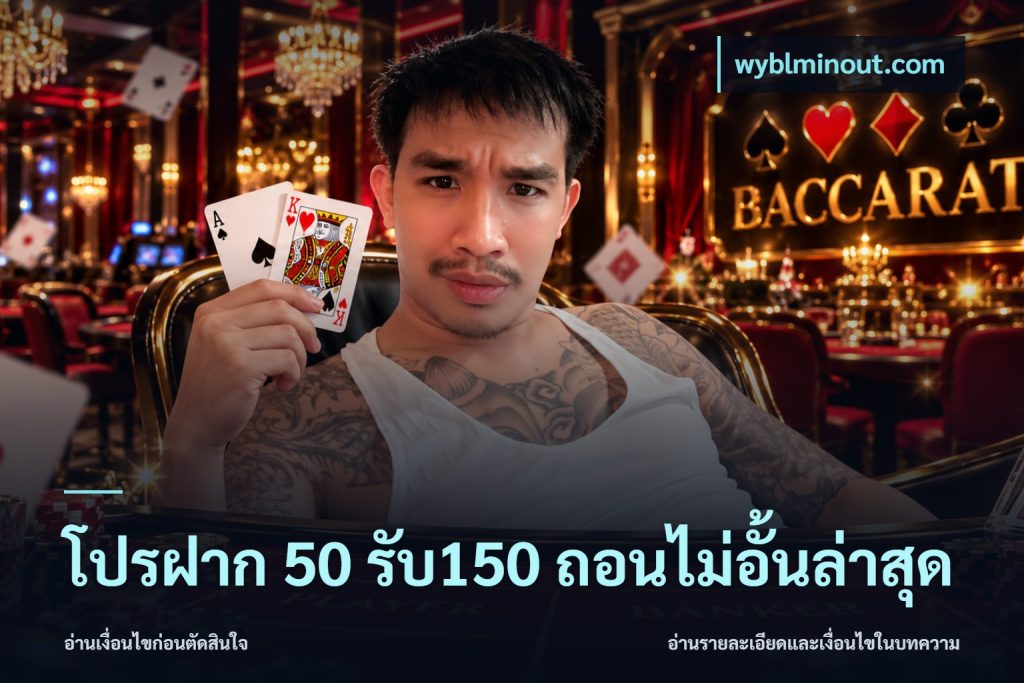 โปรฝาก 50 รับ150 ถอนไม่อั้นล่าสุด