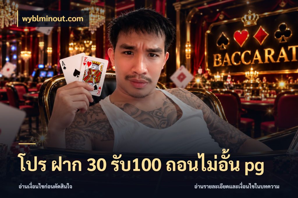 โปร ฝาก 30 รับ100 ถอนไม่อั้น pg โปรยอดรับที่สายเกมสนใจ ในมุม wyblminout.com