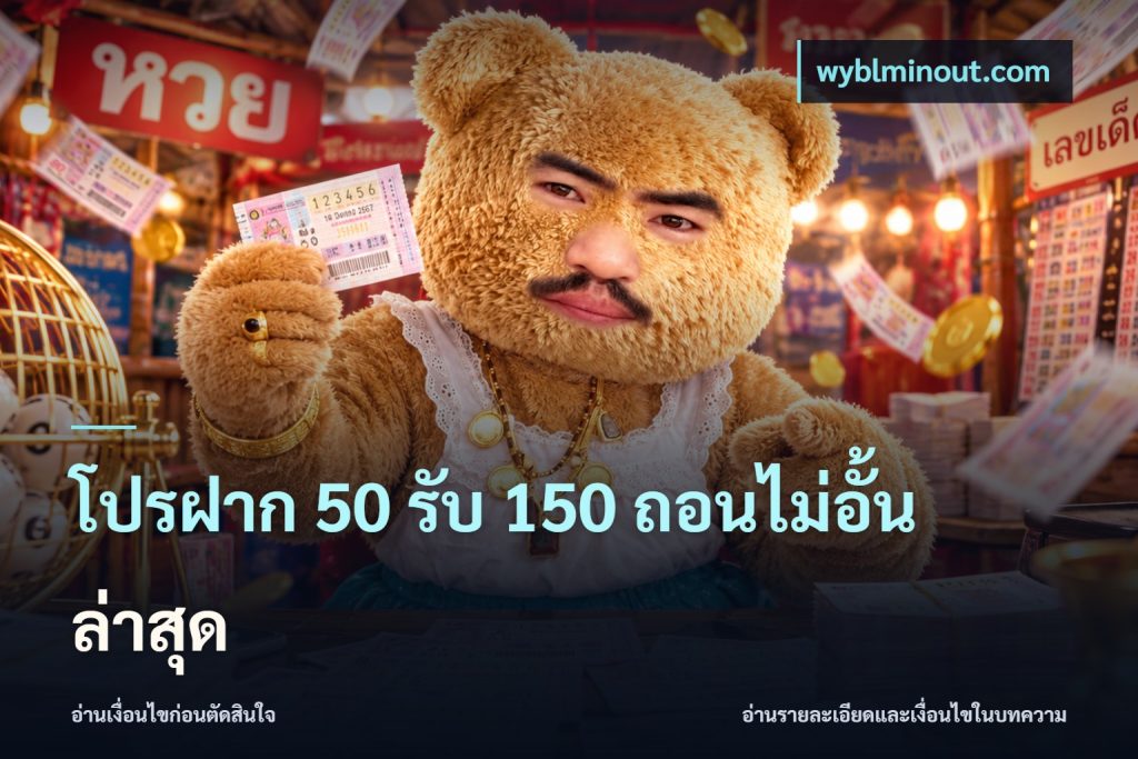 โปรฝาก 50 รับ 150 ถอนไม่อั้น ล่าสุด