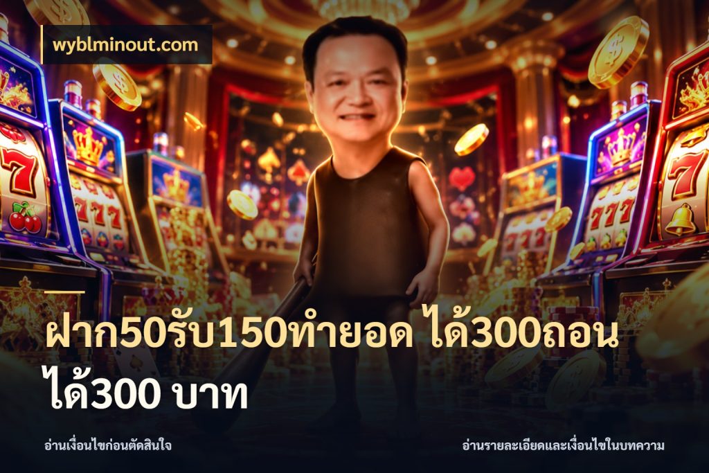 ฝาก50รับ150ทำยอด ได้300ถอนได้300 บาท ยอดฝากและยอดรับในมุมของคนชอบลุ้น ในมุม wyblminout.com