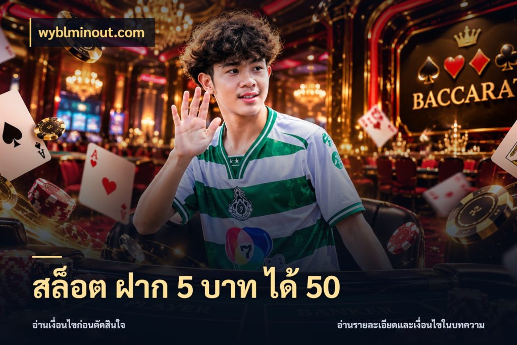 สล็อต ฝาก 5 บาท ได้ 50 โปรยอดรับที่สายเกมสนใจ ในมุม wyblminout.com