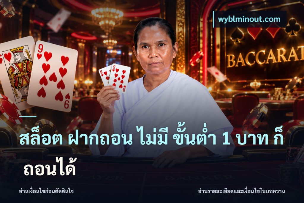 สล็อต ฝากถอน ไม่มี ขั้นต่ำ 1 บาท ก็ ถอนได้