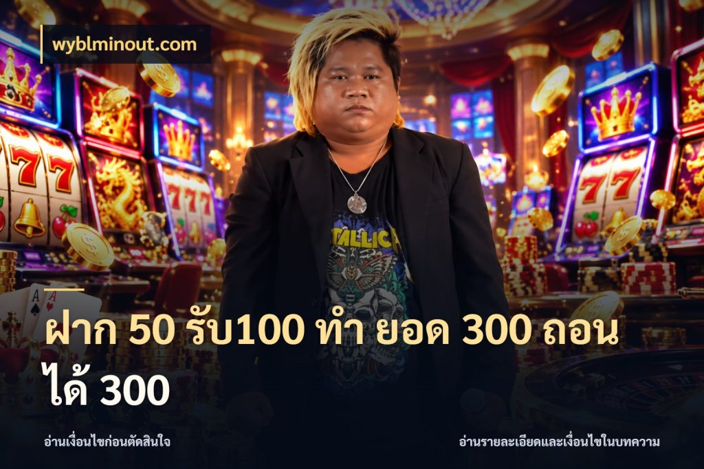 ฝาก 50 รับ100 ทํา ยอด 300 ถอนได้ 300 จับคู่โบนัสกับสไตล์เกมที่ชอบ สไตล์ wyblminout.com