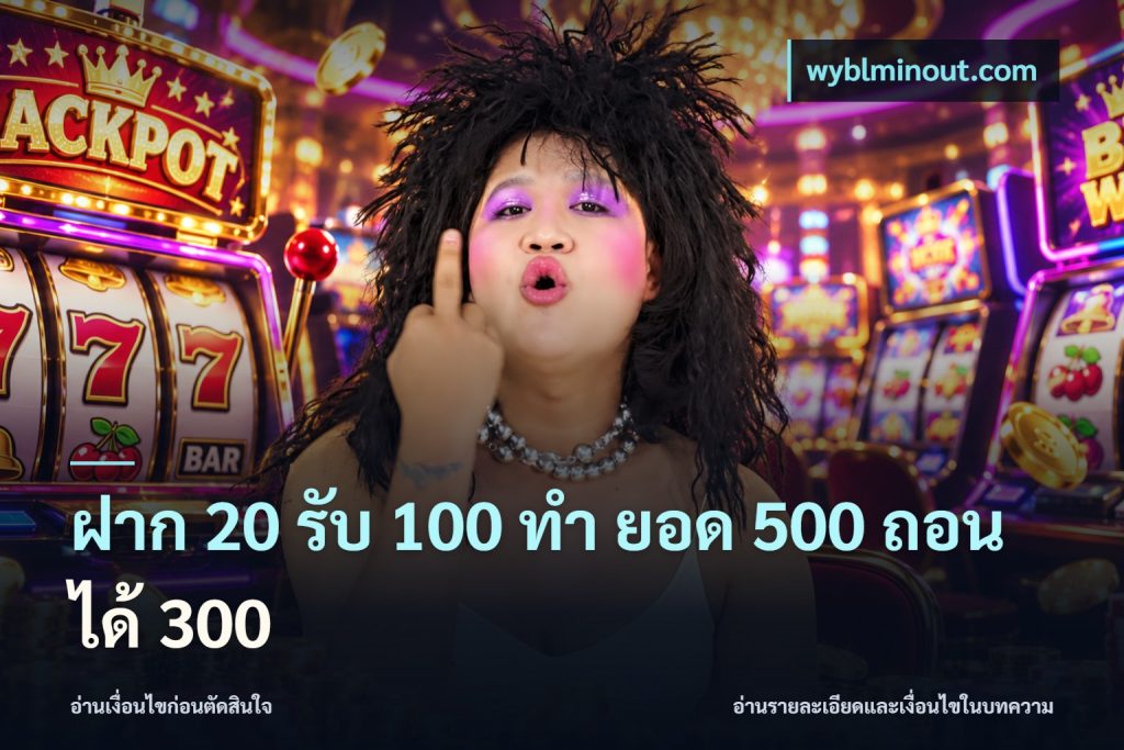 ฝาก 20 รับ 100 ทํา ยอด 500 ถอนได้ 300