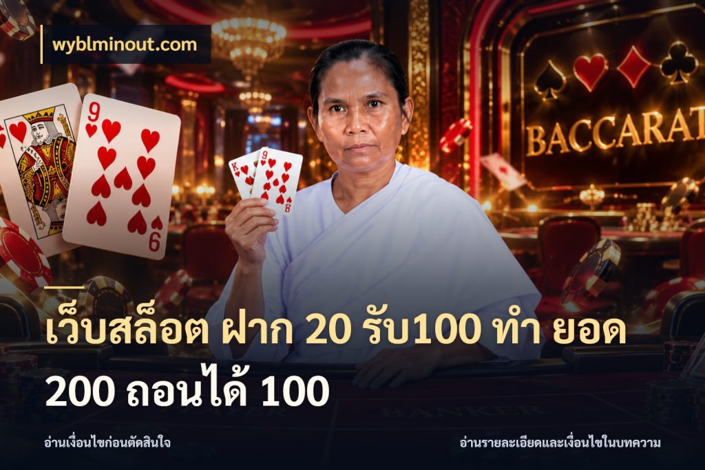 เว็บสล็อต ฝาก 20 รับ100 ทํา ยอด 200 ถอนได้ 100 จุดเด่นของเครดิตที่คนชอบเกมอยากรู้ ในมุม wyblminout.com