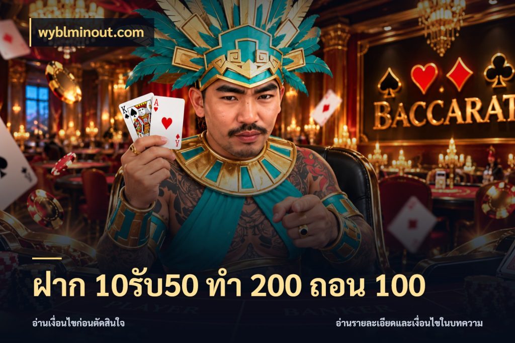 ฝาก 10รับ50 ทํา 200 ถอน 100 เครดิตกับรูปแบบโปรที่ตรงใจ สไตล์ wyblminout.com