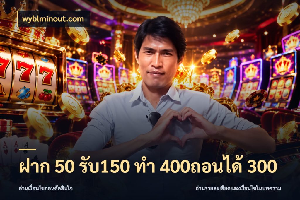 ฝาก 50 รับ150 ทํา 400ถอนได้ 300 สีสันของโปรฝากและยอดรับ สไตล์ wyblminout.com